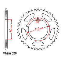 RK Rear Sprocket - Steel 39T 520P sku:32-ED9-39