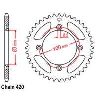 RK Rear Sprocket - Steel 36T 420P sku:32-GC4-36