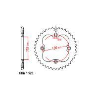 RK Rear Sprocket - Steel 38T 520P sku:32-HA2-38