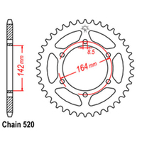 RK Rear Sprocket - Steel 46T 520P sku:32-HM8-46
