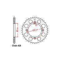 RK Rear Sprocket - Steel 46T 428P sku:32-KN4-46