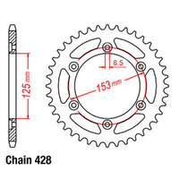 RK Rear Sprocket - Steel 51T 428P Product thumb image 1