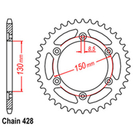 RK Rear Sprocket - Steel 54T 428P sku:32-KY1-54 Product thumb image 1