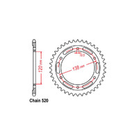 RK Rear Sprocket - Steel 38T 520P sku:32-KYJ-38