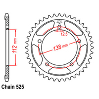 RK Rear Sprocket - Steel 42T 525P sku:32-MAS-42