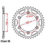 RK Rear Sprocket - Steel 40T 530P sku:32-MCJ-40
