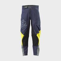 HUSQVARNA KIDS RAILED PANTS - BLUE/YELLOW/GREY