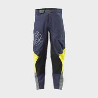 Husqvarna Kids Railed Pants - Blue/Yellow/Grey