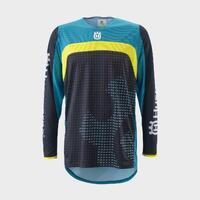 HUSQVARNA RAILED SHIRT PRO - BLUE/YELLOW/TURQUOISE