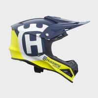 Husqvarna Kids Railed Helmet - Blue/Yellow