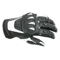 Dririder Stealth Leather Gloves Black/White