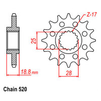 RK Front Sprocket - Steel 15T 520P sku:41-A06-15