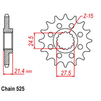 RK Front Sprocket - Steel 15T 525P sku:41-A07-15 Product thumb image 1