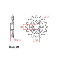 RK Front Sprocket - Steel 16T 520P sku:41-B04-16