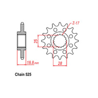 RK Front Sprocket - Steel  19T #525