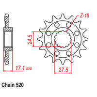 Front Sprocket - Steel 15T 520P