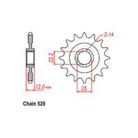 RK Front Sprocket - Steel 13T 520P Product thumb image 1