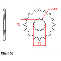 RK Front Sprocket - Steel 18T 530P sku:41-T01-18