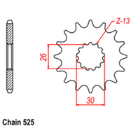 RK Front Sprocket - Steel 17T 525P 