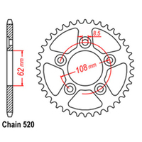 RK Rear Sprocket - Steel 42T 520P 