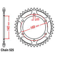 RK Rear Sprocket - Steel 41T 525P sku:42-B05-41