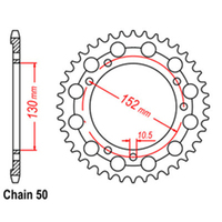 RK Rear Sprocket - Steel 46T 530P sku:42-C02-46