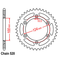 RK Rear Sprocket - Steel 46T 520P sku:42-D01-46
