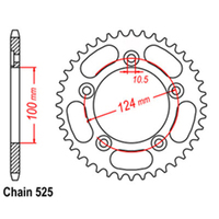 RK Rear Sprocket - Steel 39T 525P sku:42-D05-39