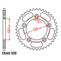 RK Rear Sprocket - Steel 46T 520P sku:42-D06-46