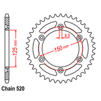 RK Rear Sprocket - Steel 38T 520P 