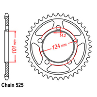 RK Rear Sprocket - Steel 41T 525P sku:42-K06-41