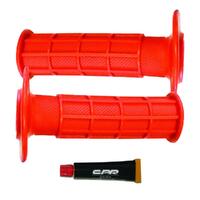 Link Motorcycle Hand Grips  Off Road Half Waffle  Red