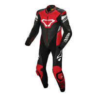 MACNA TRACKTIX 1 PIECE LEATHER SUIT BLACK/RED/WHITE