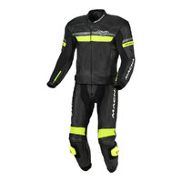 Macna Diabro Leather Suit 2 Piece Black/Fluro