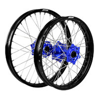 States MX Wheel SET Yamaha YZ250F/450F 14 ON 21 inch Front/18 inch Rear - Black/Blue/Silver