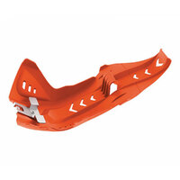Polisport Fortress Skid Plate W/Linkage Guard KTM/Husqvarna - Orange sku:75-846-91O