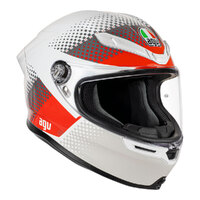 AGV K6 S Helmet SMU Fision White/Red/Light Grey