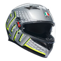 AGV K3 Fortify Helmet Grey/Black/Yellow Fluo