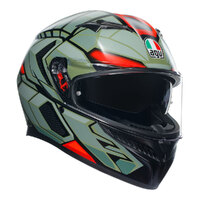 AGV K3 Helmet Decept Matt Black/Green/Red