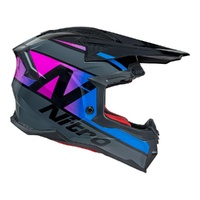 Nitro Helmet MX710 Onyx Purple/Pink