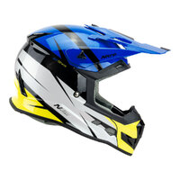 Nitro MX700 Youth Recoil Off Road Helmet Black/Blue/White/Fluro Yellow Product thumb image 1
