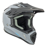 Nitro MX760 Off Road Helmet Satin Gunmetal/Blue Logo Product thumb image 1