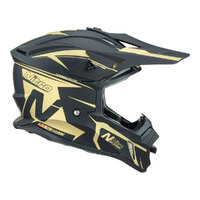 Nitro MX760 Off Road Helmet Satin Black/Gold