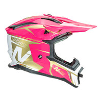 Nitro MX760 Off Road Helmet Pink/White/Gold