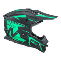 Nitro MX760 Off Road Helmet Satin Black/Teal