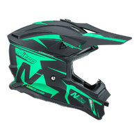 Nitro MX760 Off Road Helmet Satin Black/Teal Product thumb image 1