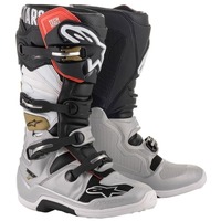 Alpinestars Tech 7 Off Road Boots Black/Silver/White/Gold Product thumb image 1