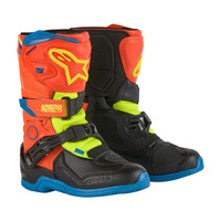 Alpinestars Tech 3S Kids Boots Fluro Orange/Enamel/Blue/Fluro Yellow