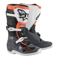Alpinestars Tech 7S Youth Off Road Boots Black/Gray/White/Orange Fluro