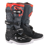 Alpinestars Tech 7S Youth Off Road Boots Black/Dark Grey/Fluro Red